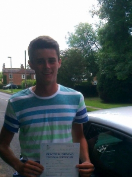 Passed on 21st June 2014 at Colwick Driving Test Centre with the help of his driving instructor Alex Sleigh....