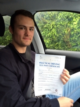 Passed on 28th May 2014 at Clifton Driving Test Centre with the help of his driving instructor Andrew Wakefield....